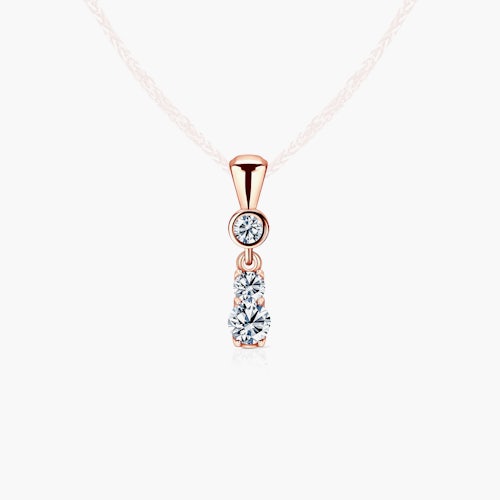 Zawieszka Dream: różowe złoto, diament